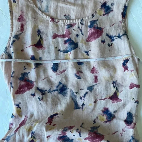 Bellambra Linen Midi Dress Light Pink Smocked waist Tie Back sleeveless Size S - Picture 6 of 11